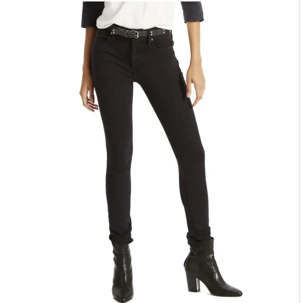 NWT Levis 721 High Rise Deep Pocket Charcoal Gray Rocker Jeans 31x30